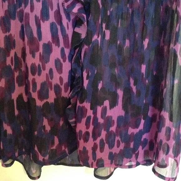 Jacob Women's Sheer Top Blouse Button Down Size TP / XS Short Sleeves Fairy - Picture 3 of 8